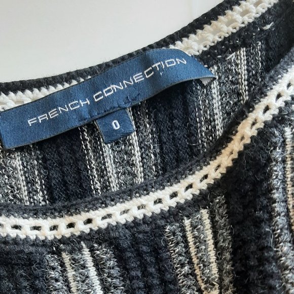 FRENCH CONNECTION Knit Dress - Black/Grey - Size 0/XS-Small - Picture 3 of 4